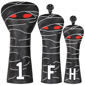 Mummy  Black Golf Head Cover Set